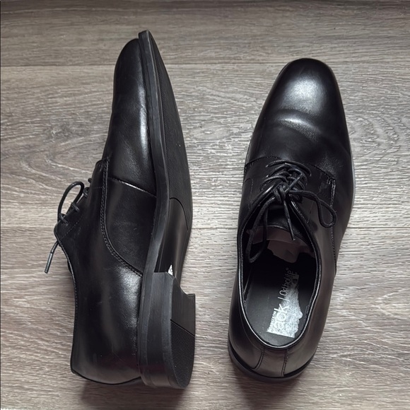 Nordstrom Men\'s Black Leather Oxfords Dress Shoes